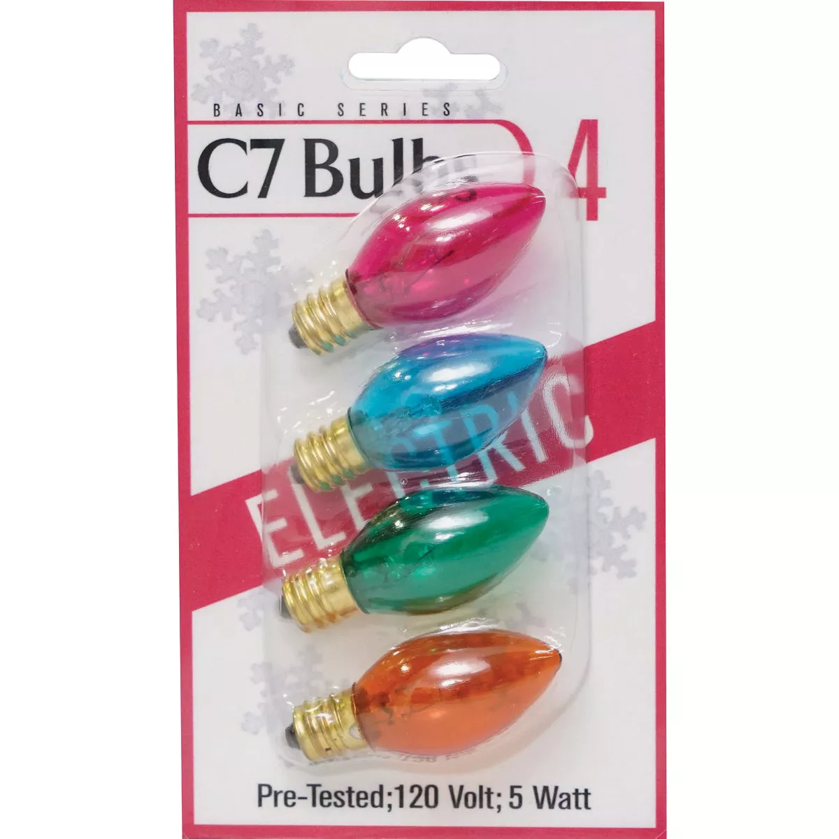 C7 Multi-Color Transparent 120V Replacement Light Bulb (4-Pack) - photo 2