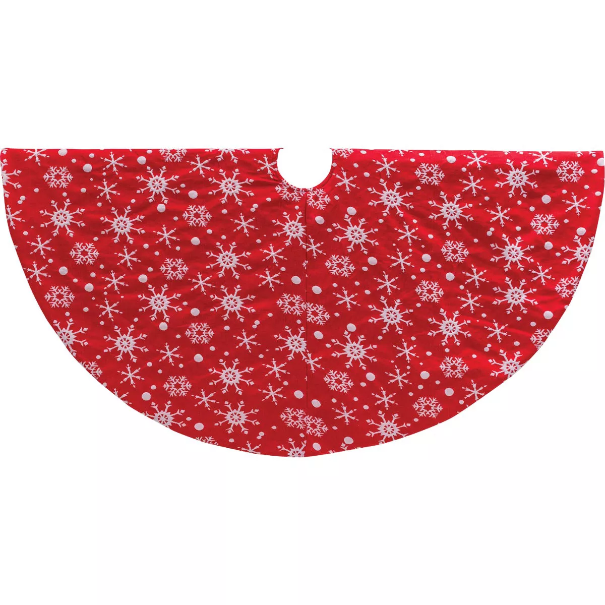 Mission Gallery 48 In. Red Polyester Snowflake Christmas Tree Skirt