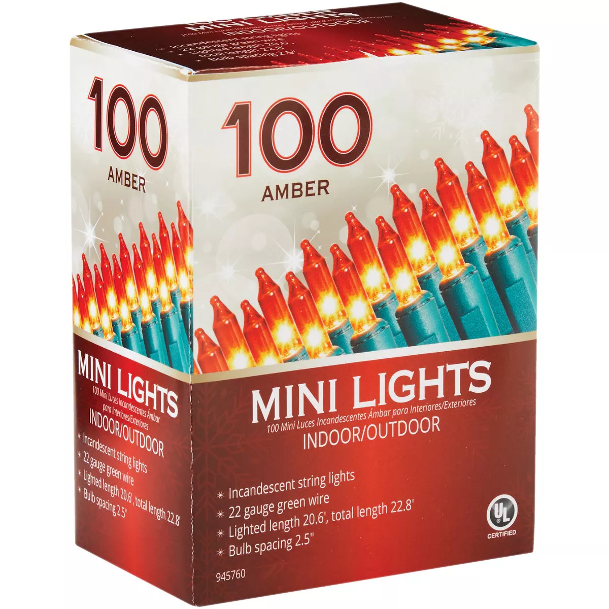 Amber 100-Bulb Mini Incandescent Light Set - photo 2