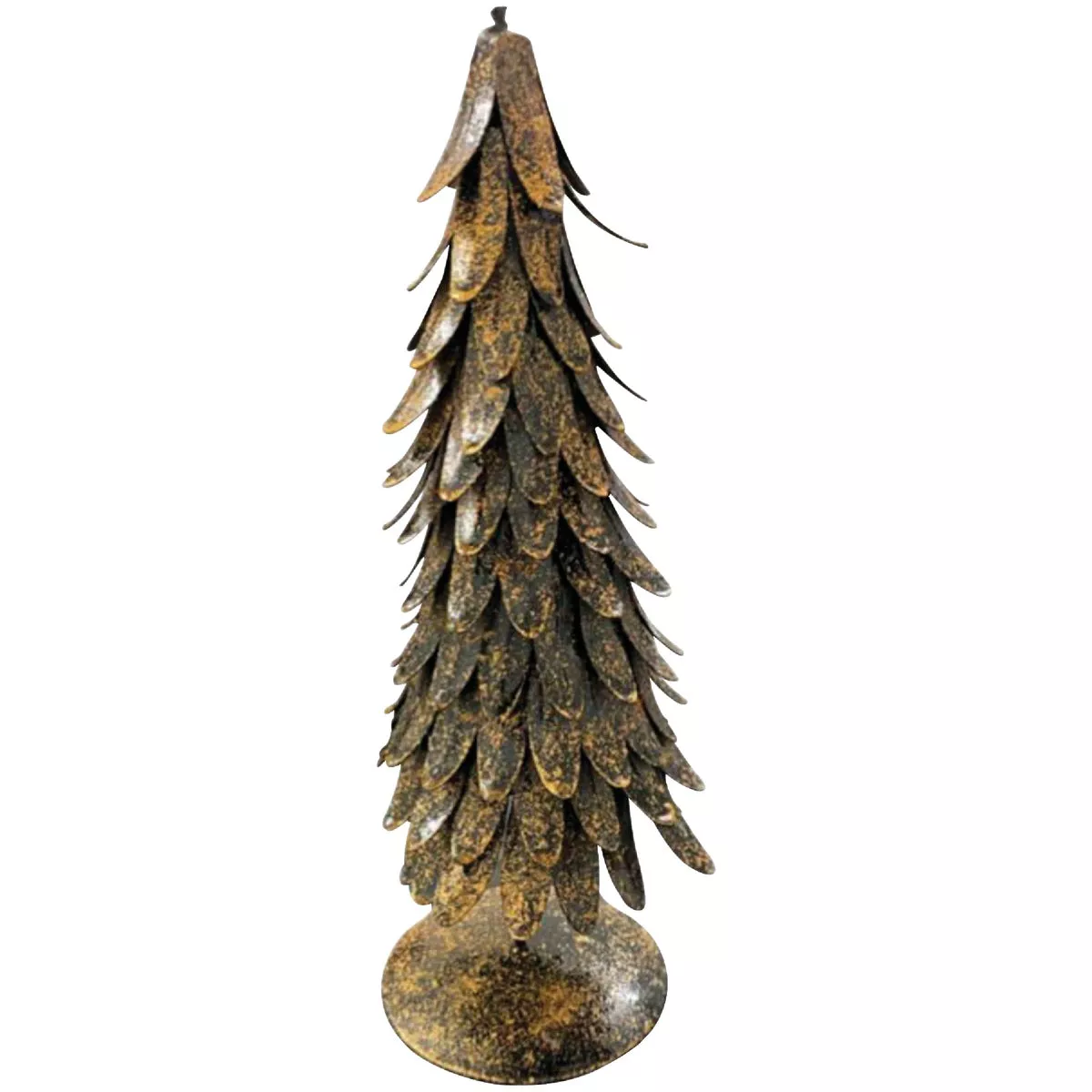 12 In. Gold Wash Metal Christmas Tree