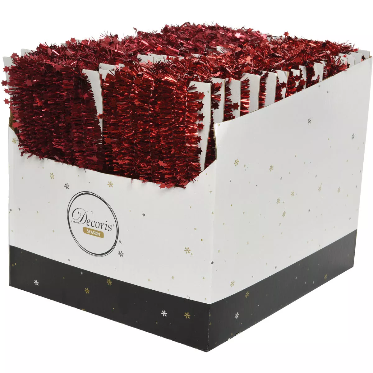 Decoris 11 Ft. Red & Oxblood Tinsel Garland - photo 2