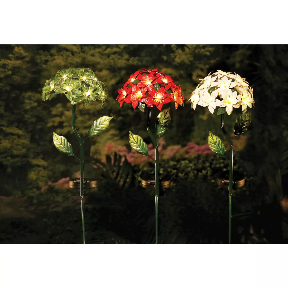 Alpine 20 In. LED Poinsettia Solar Stake Light - photo 2