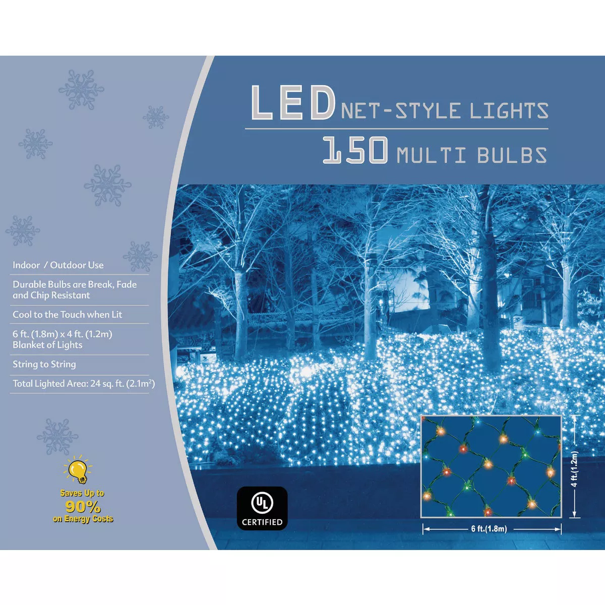 Multi-Color 150-Bulb LED Net Light Set