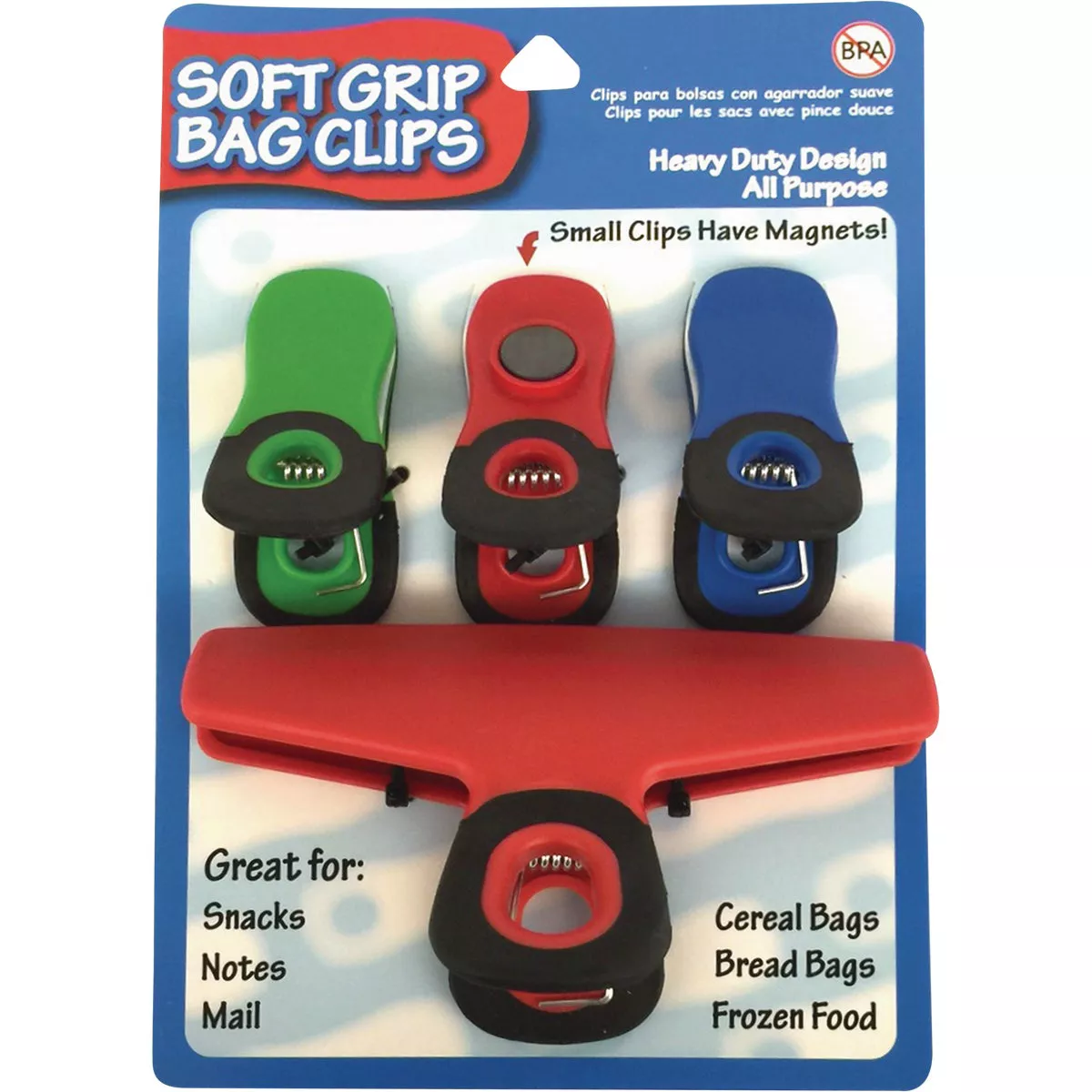 Culinary Elements Soft Grip Bag Clips (4-Pack)