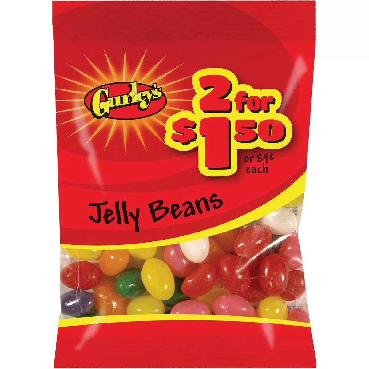 Gurley's Assorted Fruit Flavors 3.25 Oz. Jelly Beans