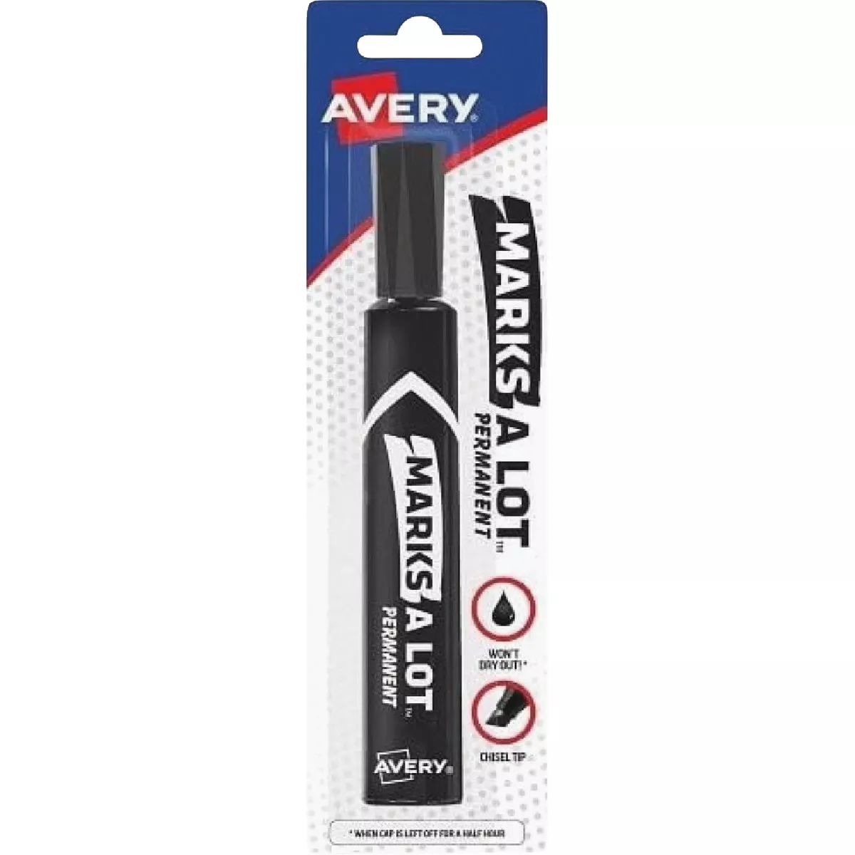 Marks-A-Lot Black Regular Chisel Tip Permanent Marker