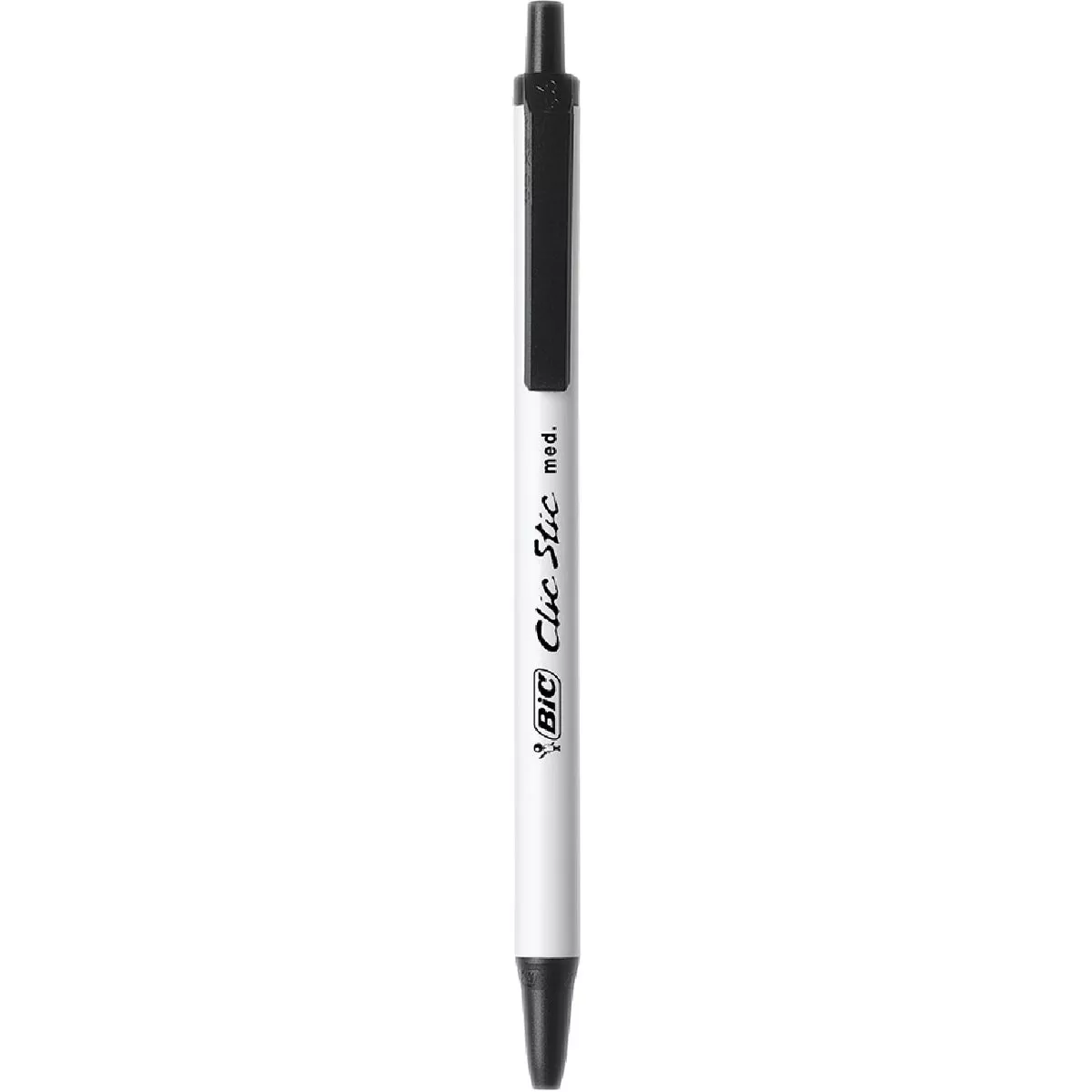 Bic Clic Stic Medium Point Black Retractable Ball Pen (12-Pack) - photo 2