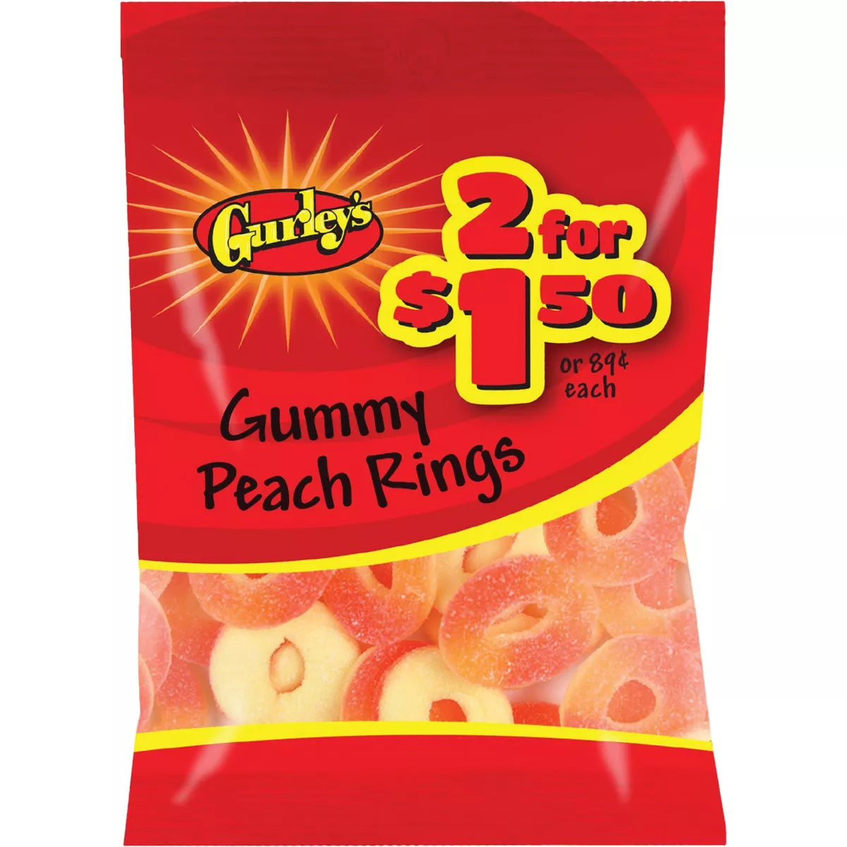 Gurley's 2.5 Oz. Peach Rings