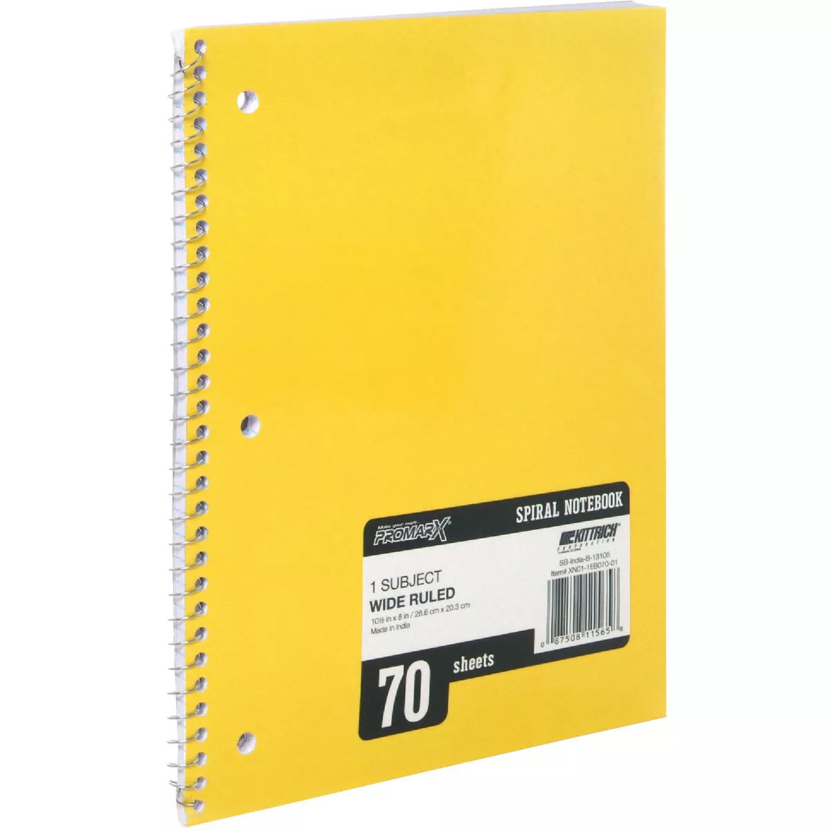 ProMark 8-1/4 In. W. x 10-1/2 In. H. 70-Sheet Side-Spiral Notebook