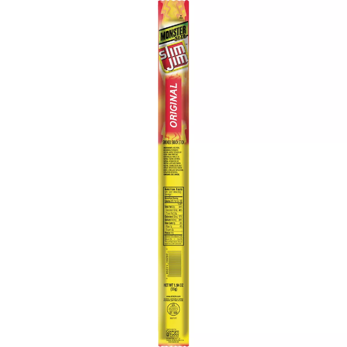 Slim Jim Monster Original Flavor 1.94 Oz. Beef Stick Jerky