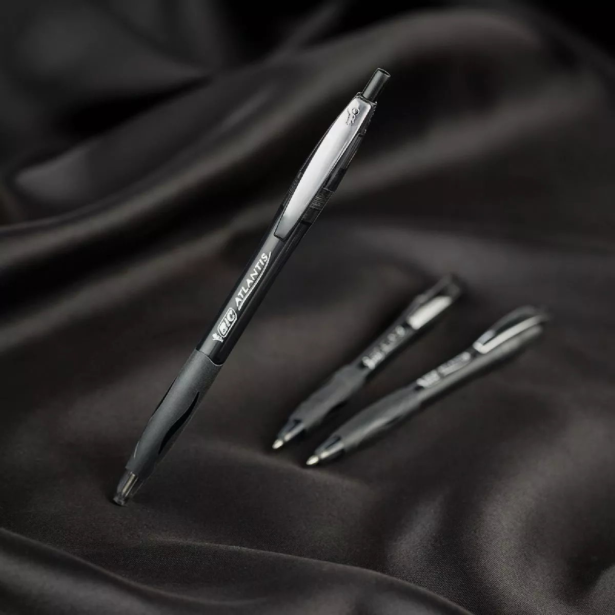 Bic Atlantis Medium Point Black Ball Point Pen (2-Pack) - photo 2