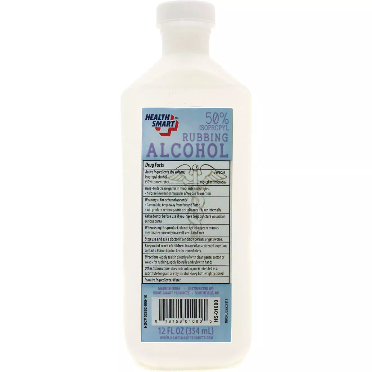 Health Smart 50% Rubbing Alcohol, 12 Oz. - photo 2
