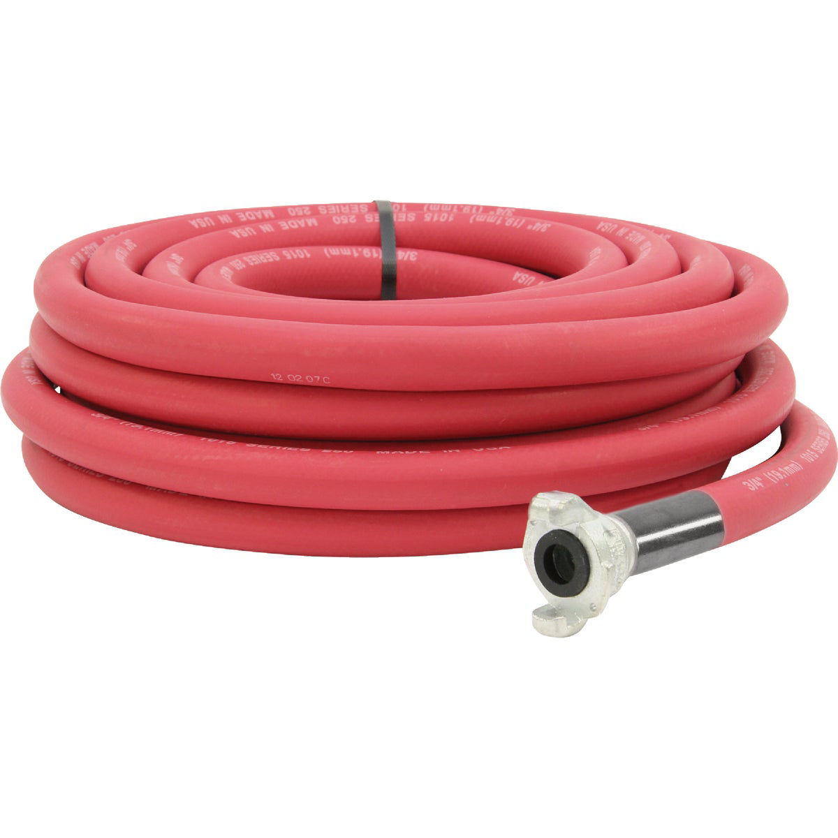Goodyear 3/8” X 50’ Rubber Air Hose – 300 PSI, Solid Brass Fittings, Abrasion-Resistant – Model 46545