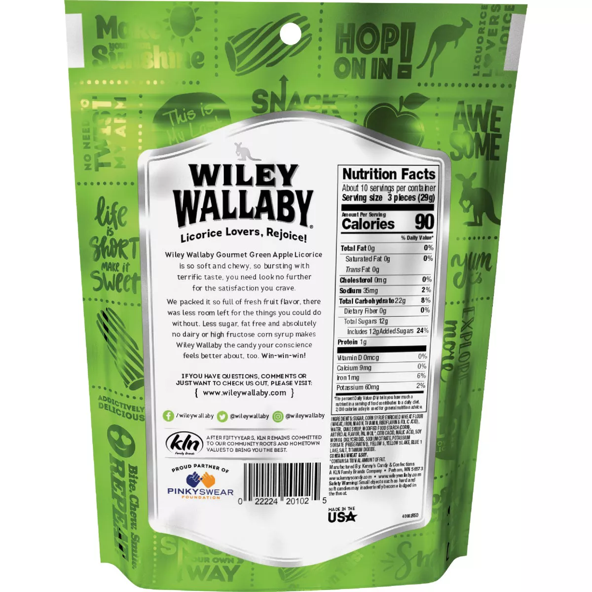 Wiley Wallaby Green Apple Licorice 10 Oz. Candy - photo 2