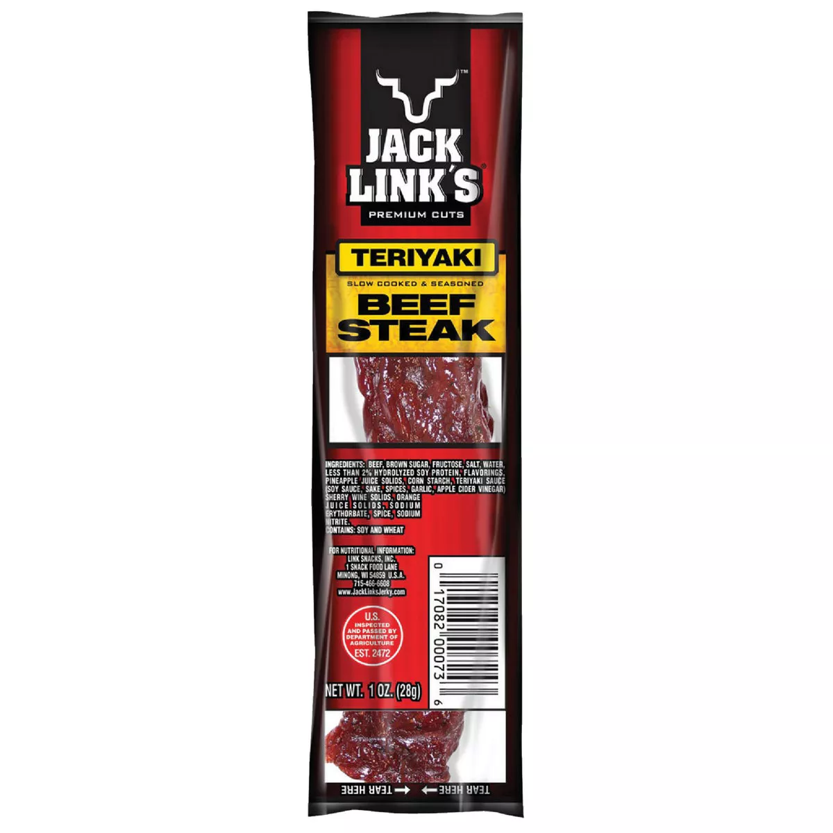 Jack Link's 1 Oz. Teriyaki Beef Steak Jerky