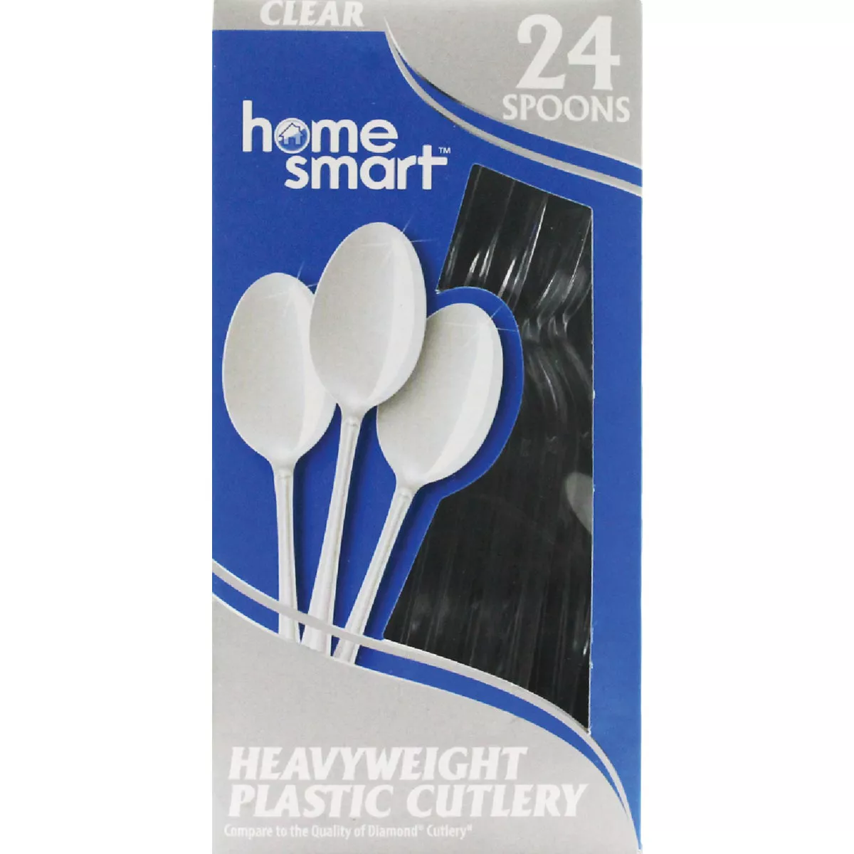 Home Smart Heavy Duty Plastic Spoons (24-Piece)