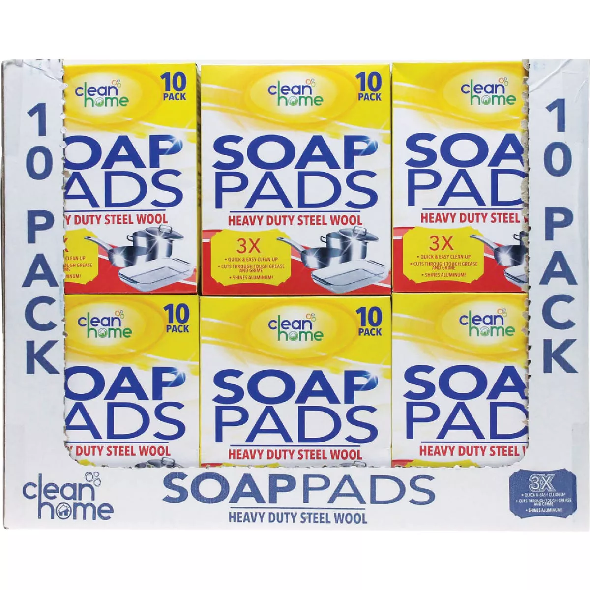 Clean Home Heavy-Duty Steel Wool Soap Pads (10-Pack) - photo 2