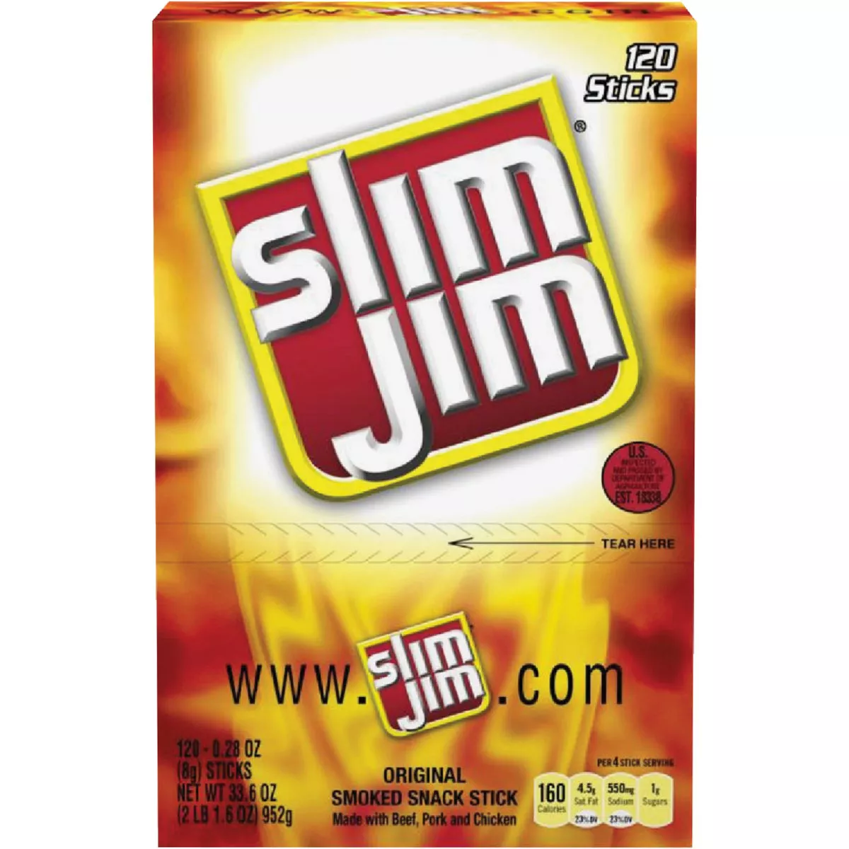 Slim Jim Original Flavor 0.28 Oz. Beef Stick Jerky
