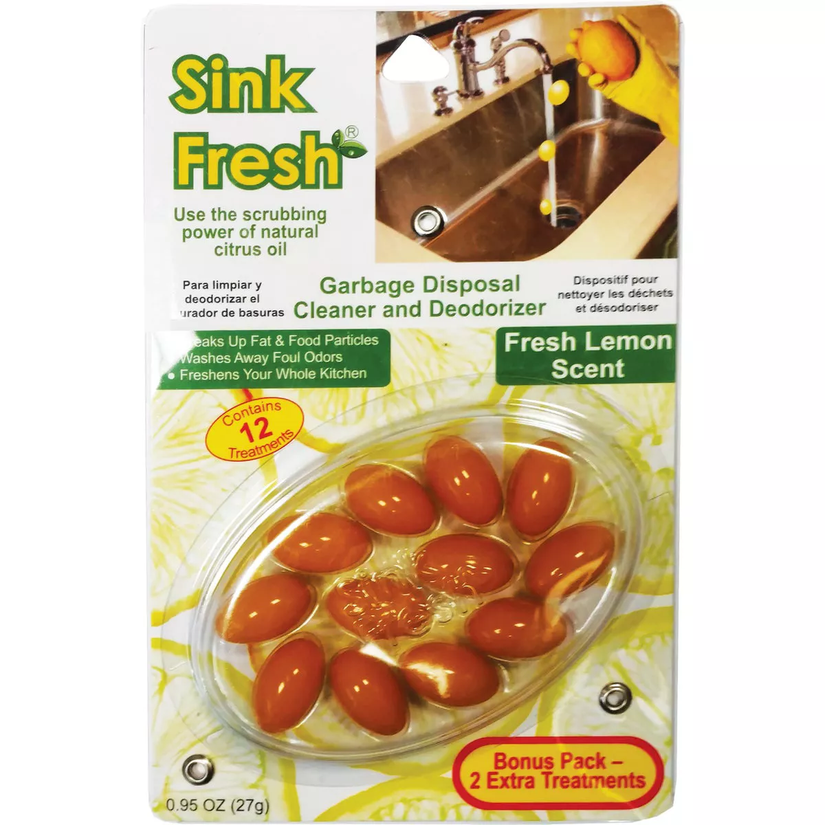 Key & Castle Lemon Sink Fresh Garbage Disposer Cleaner & Freshener (12-Pack)