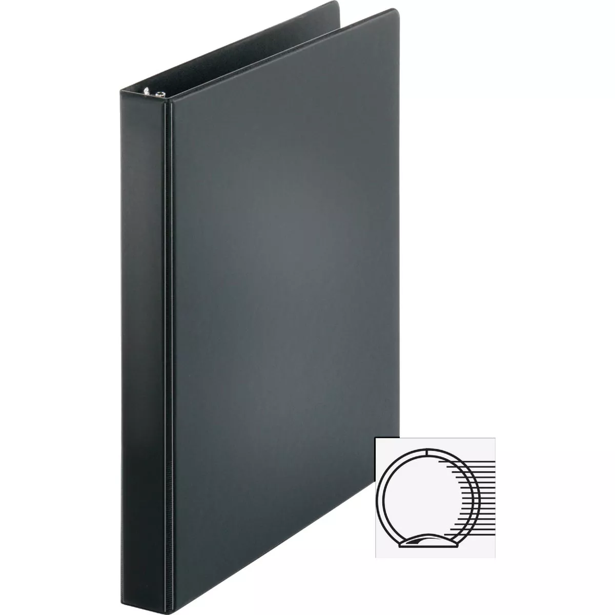 Business Source 1 In. Black 3-Ring Binder