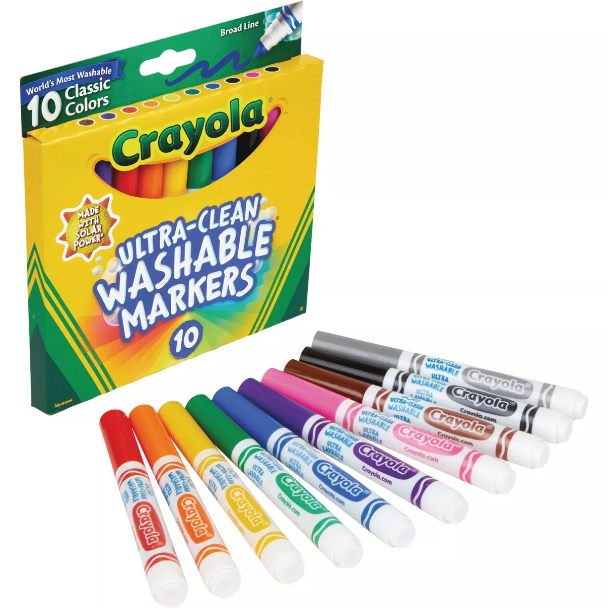 Crayola Assorted Color Broad Line Ultra-Clean Washable Max Markers (10-Count) - photo 3
