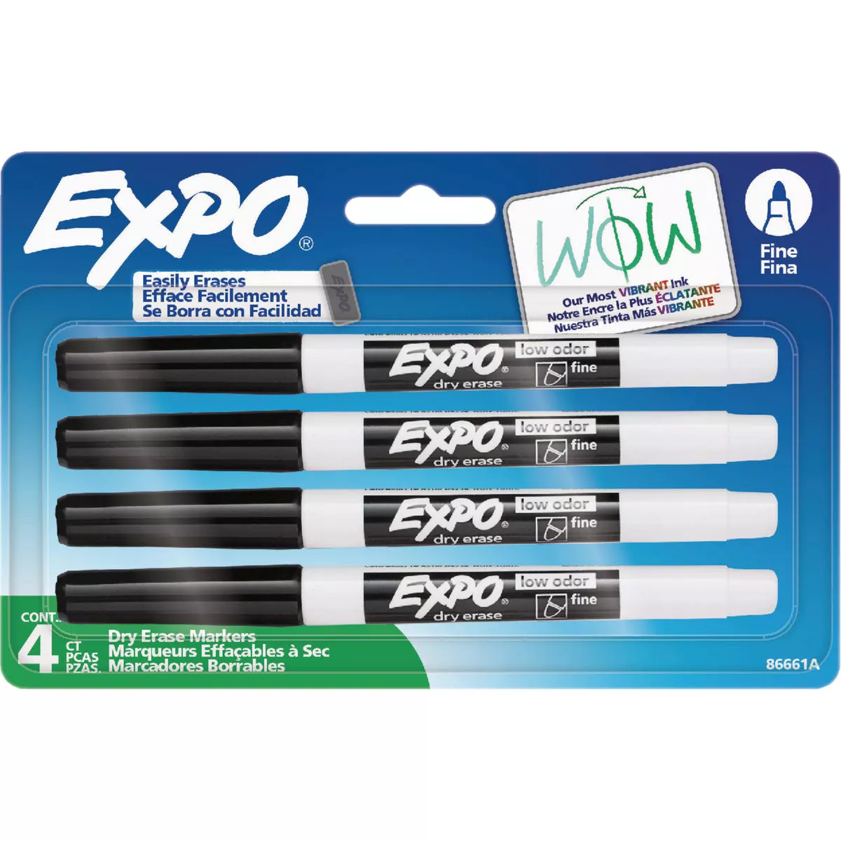 Expo Black Fine Point Low Odor Dry-Erase Marker (4-Pack) - photo 2