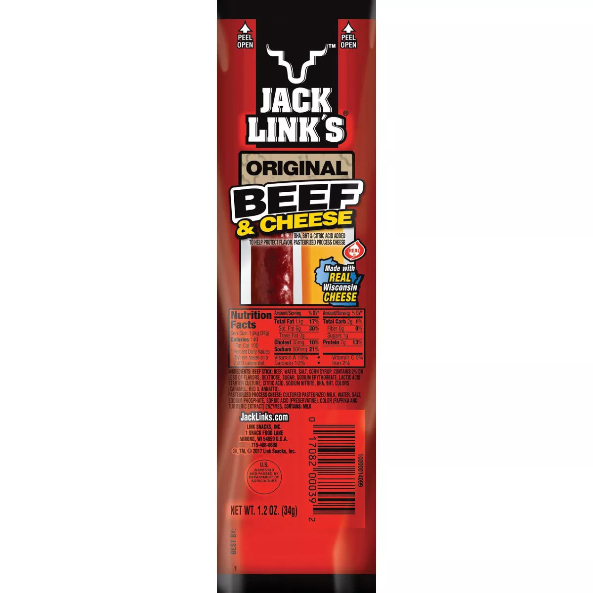 Jack Link's 1.2 Oz. Original Meat & Cheese Snack