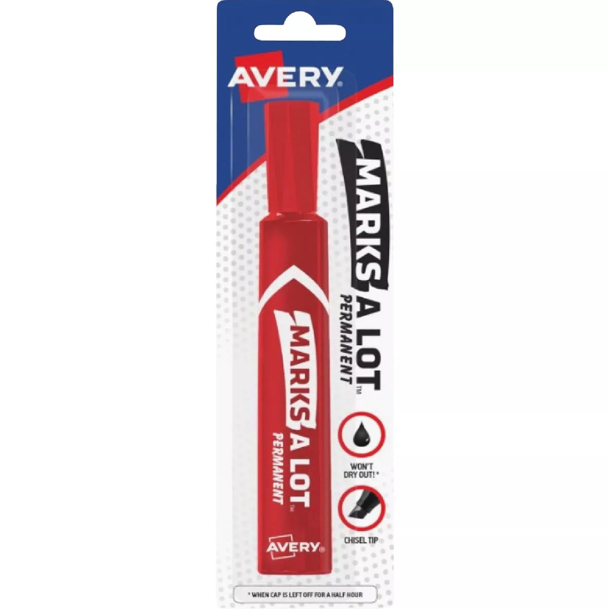 Marks-A-Lot Red Regular Chisel Tip Permanent Marker