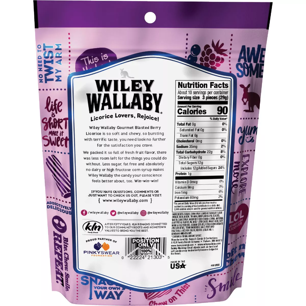 Wiley Wallaby Blasted Berry Licorice 10 Oz. Candy - photo 2