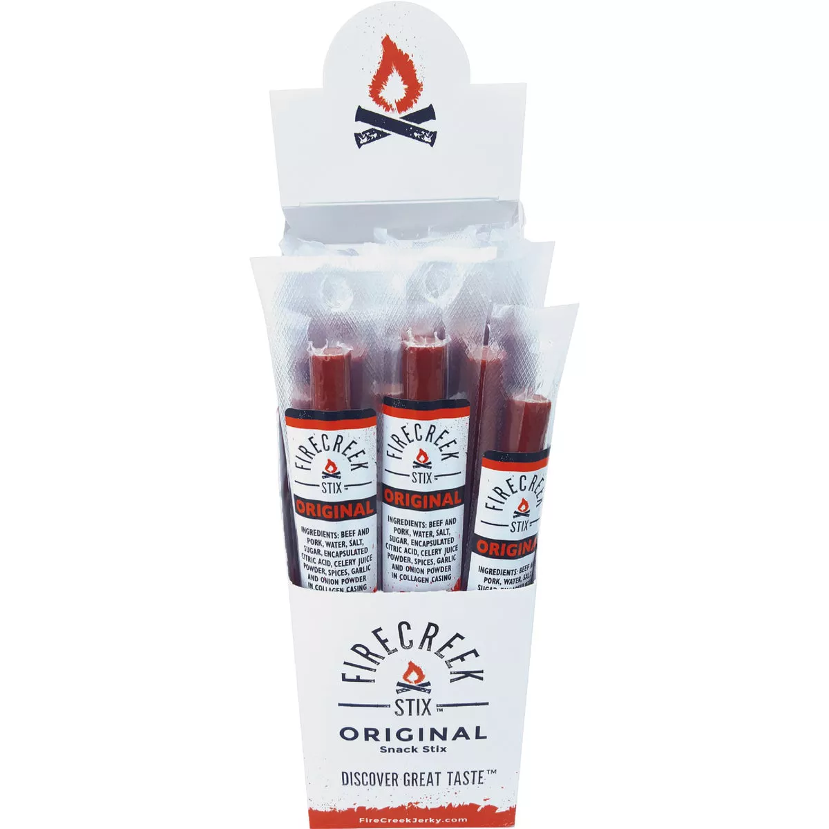 FireCreek Snacks 1 Oz. Original Hickory Smoked Beef Stix Jerky - photo 2