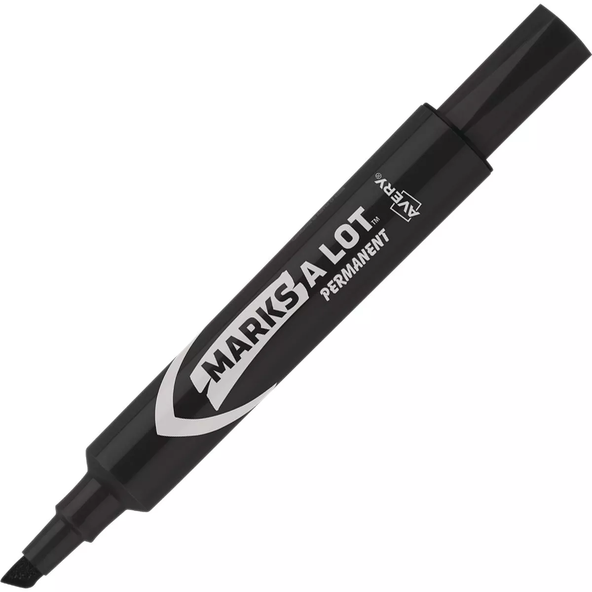 Marks-A-Lot Black Regular Chisel Tip Permanent Marker (2-Pack) - photo 2
