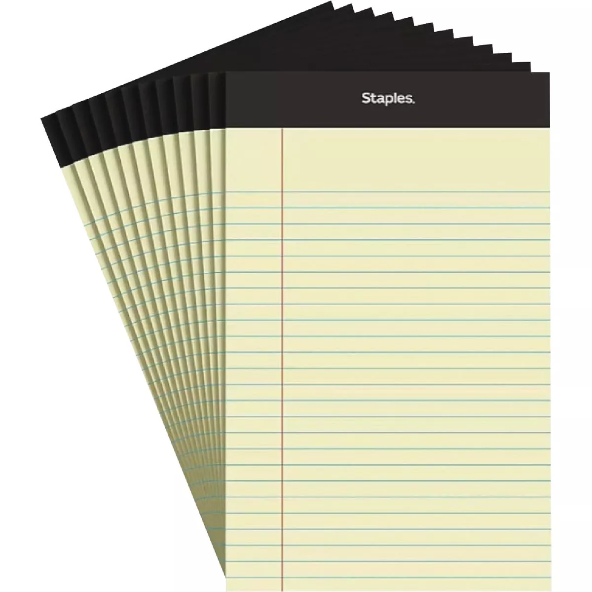 Staples 5 In. W. x 8 In. H. 50-Sheet Yellow Top Bound Legal Pad (12-Pack)