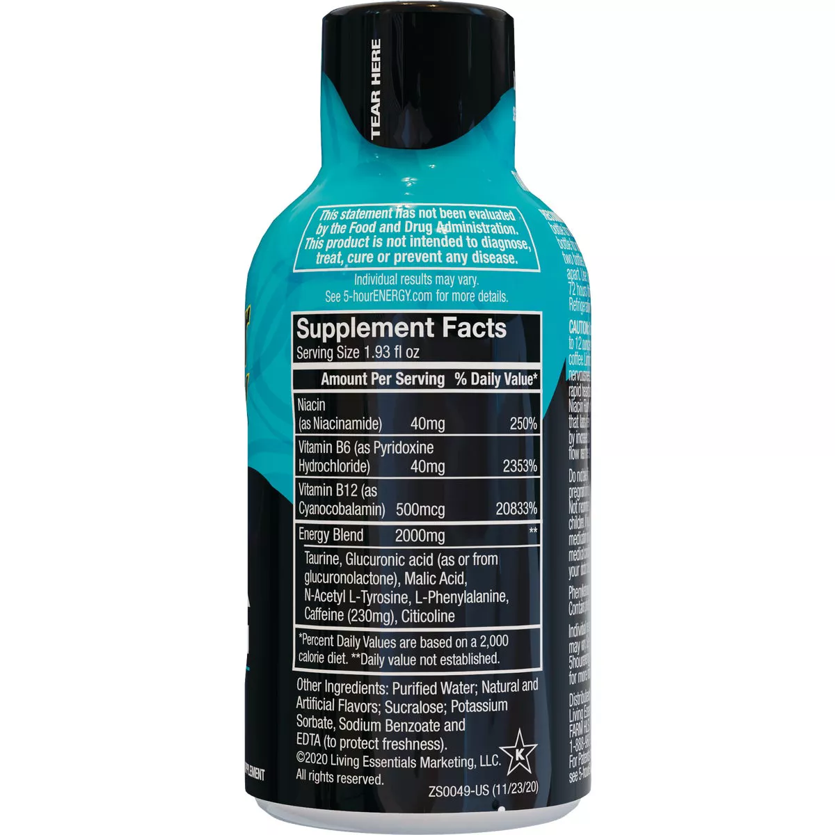 5-hour ENERGY 1.93 Oz. Extra-Strength Blue Raspberry Flavor Energy Drink - photo 3