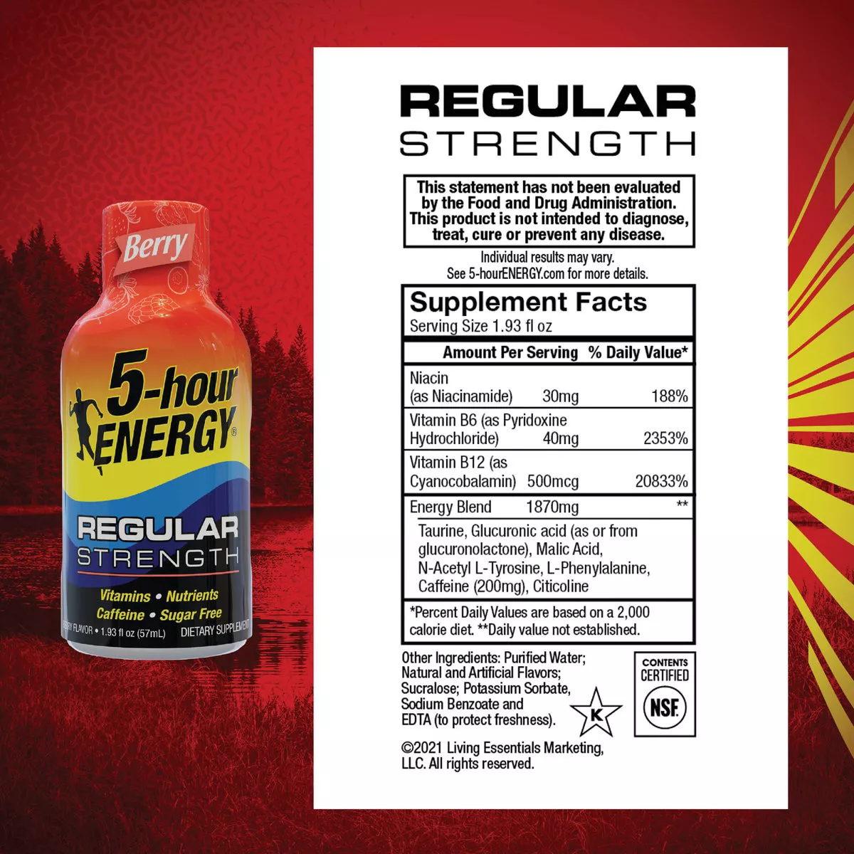 5-hour ENERGY Shot, Regular Strength, Berry, 1.93 oz - photo 2