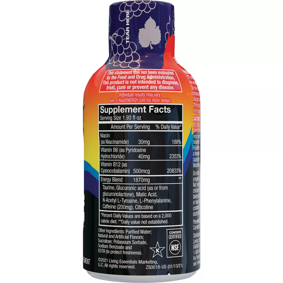 5-hour ENERGY Shot, Regular Strength, Grape, 1.93 oz - photo 3