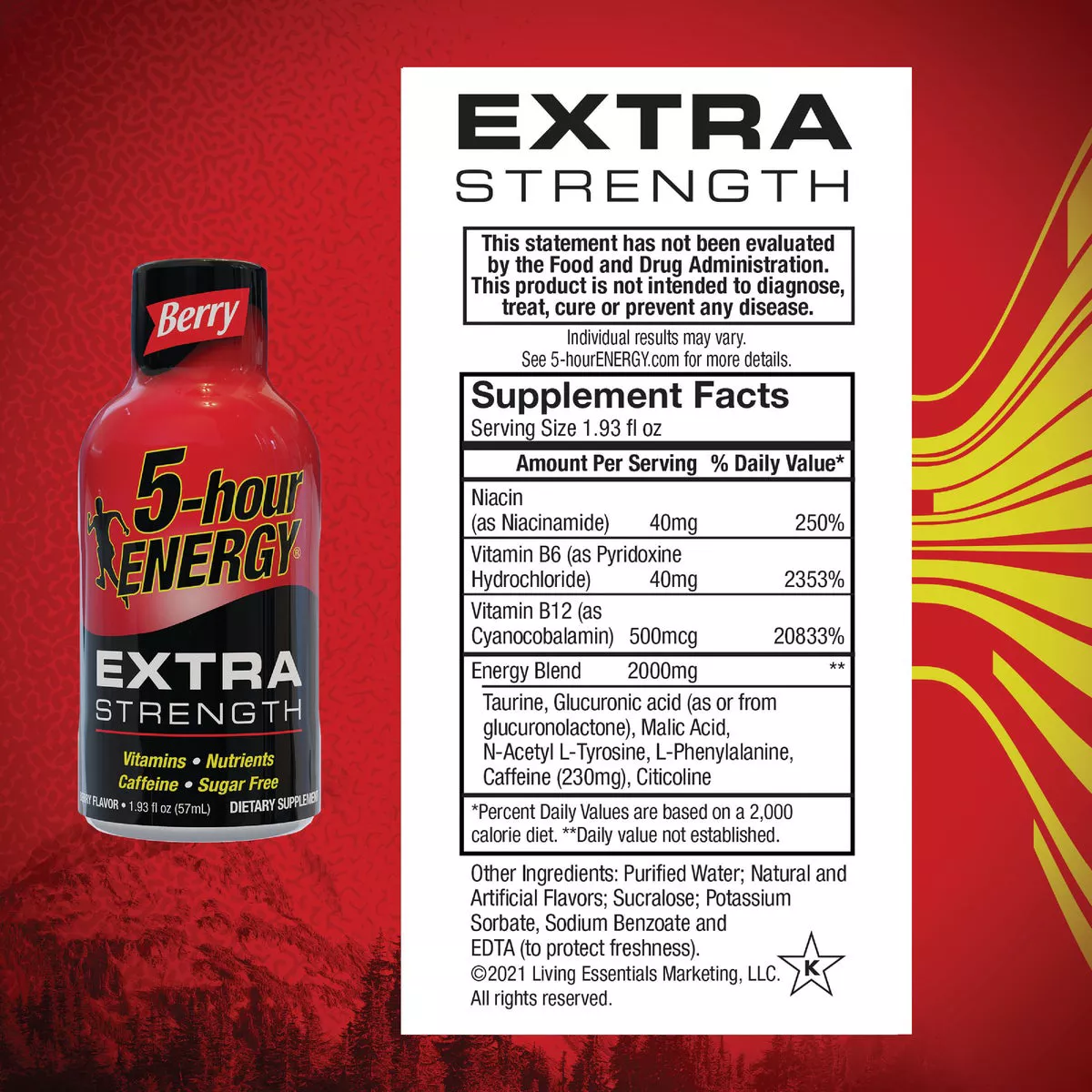 5-hour ENERGY Shot, Extra Strength, Berry, 1.93 oz - photo 2