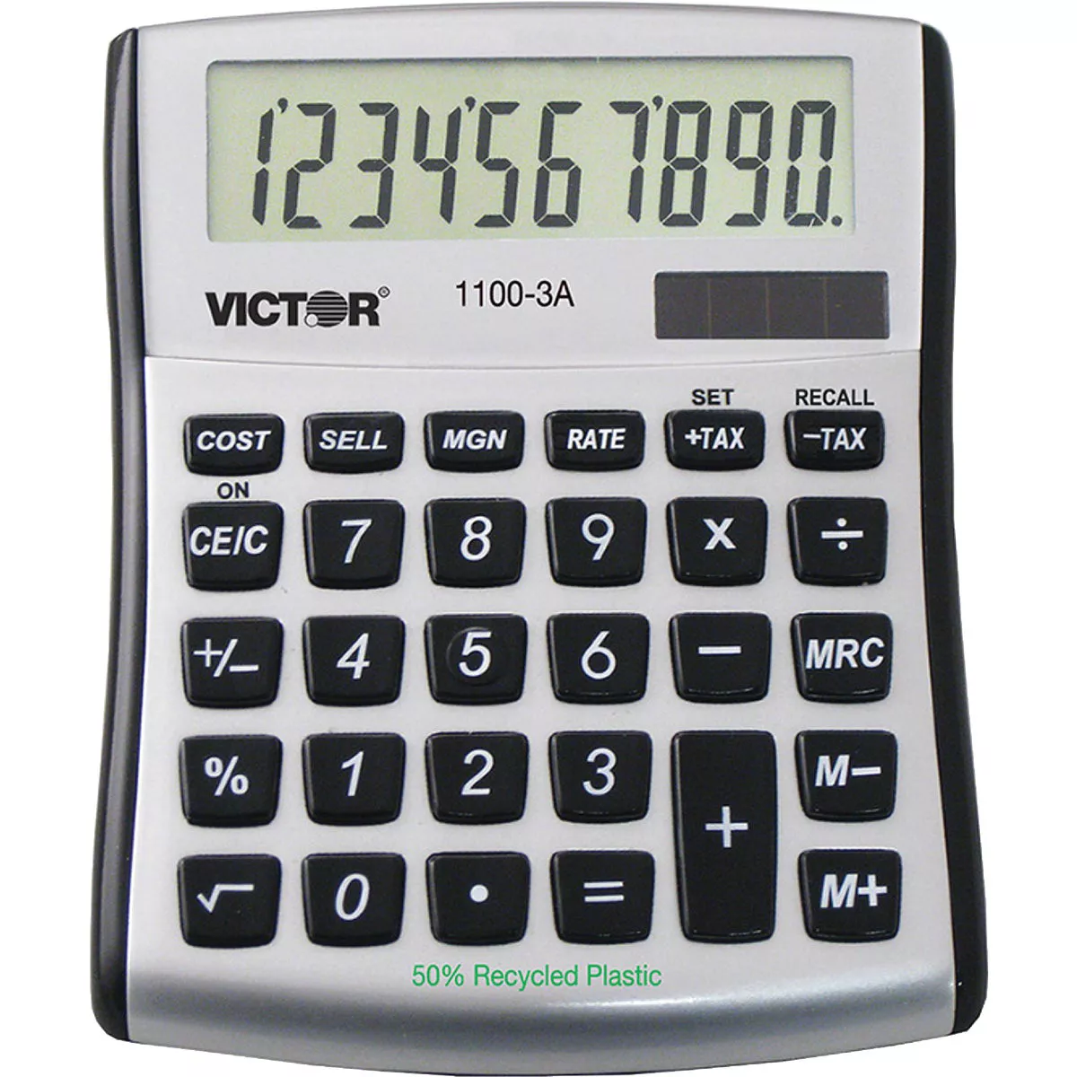 Staples Basic Solar & Battery 12-Digit Black Calculator