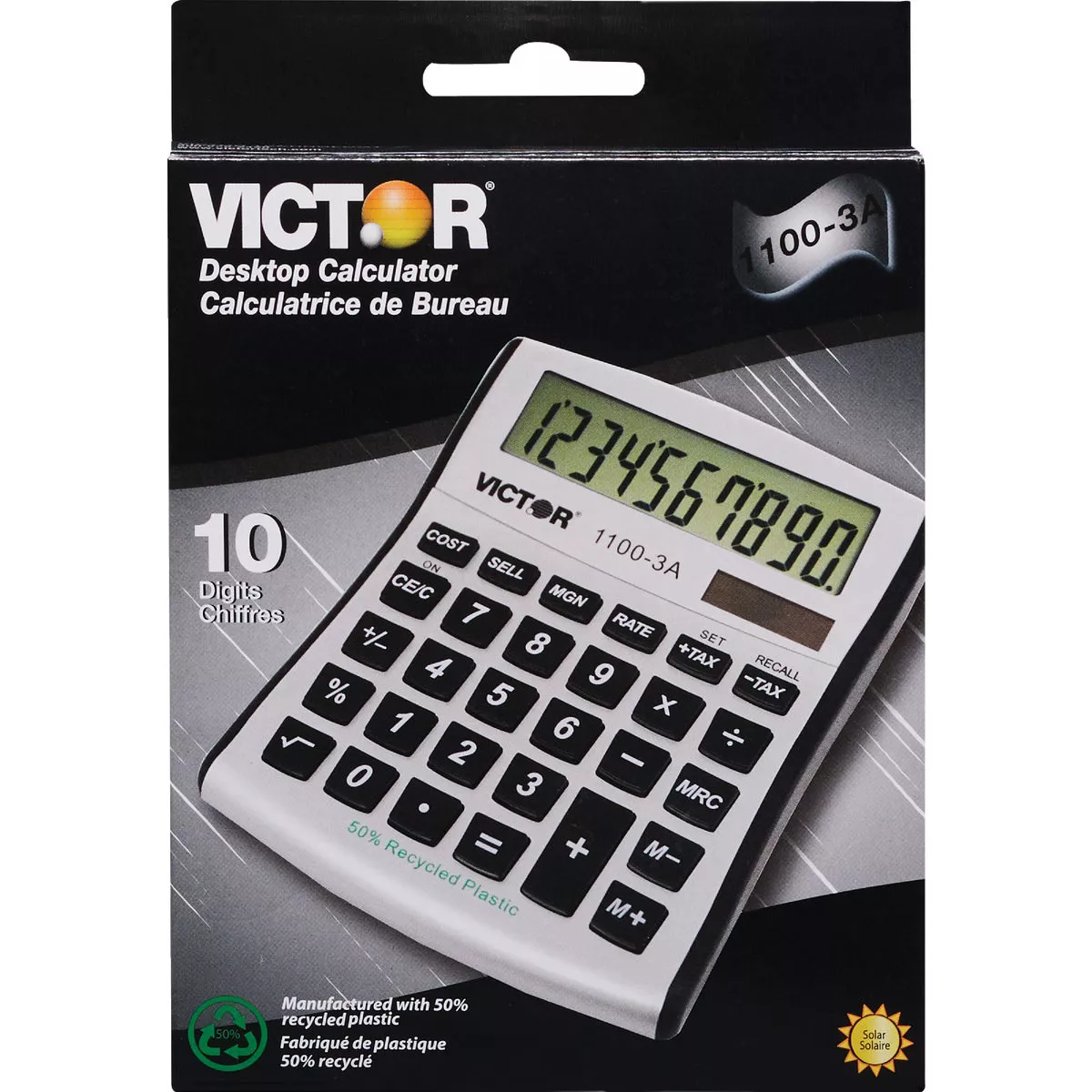 Staples Basic Solar & Battery 12-Digit Black Calculator - photo 2