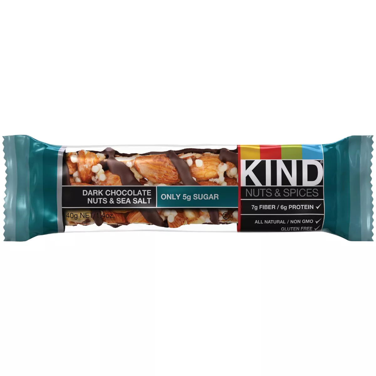 Kind Dark Chocolate, Nuts, & Sea Salt 1.4 Oz. Nutrition Bar