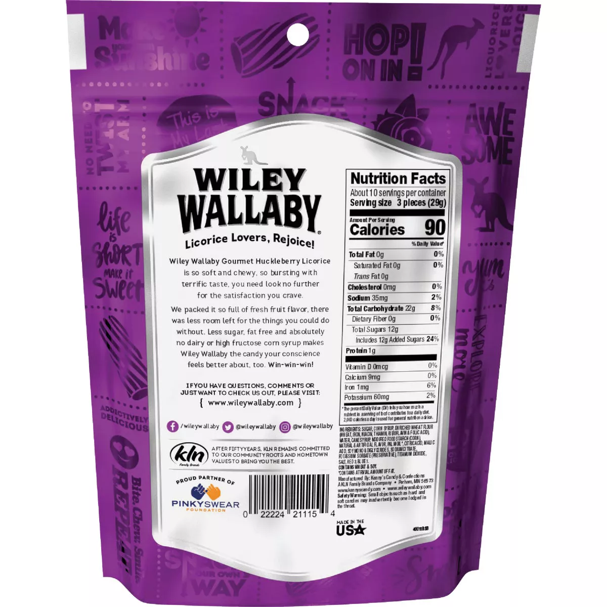 Wiley Wallaby Huckleberry Licorice 10 Oz. Candy - photo 2