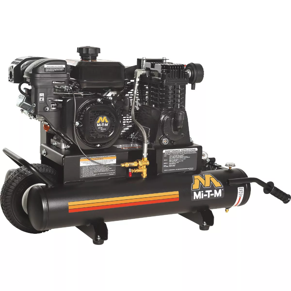 Mi-T-M 8 Gal. Industrial Single Stage Gas Air Compressor