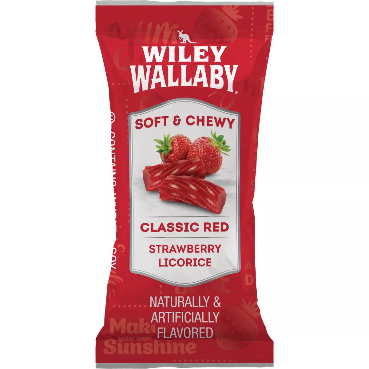 Wiley Wallaby Red Licorice Candy Display (50) 1 Oz. Pieces