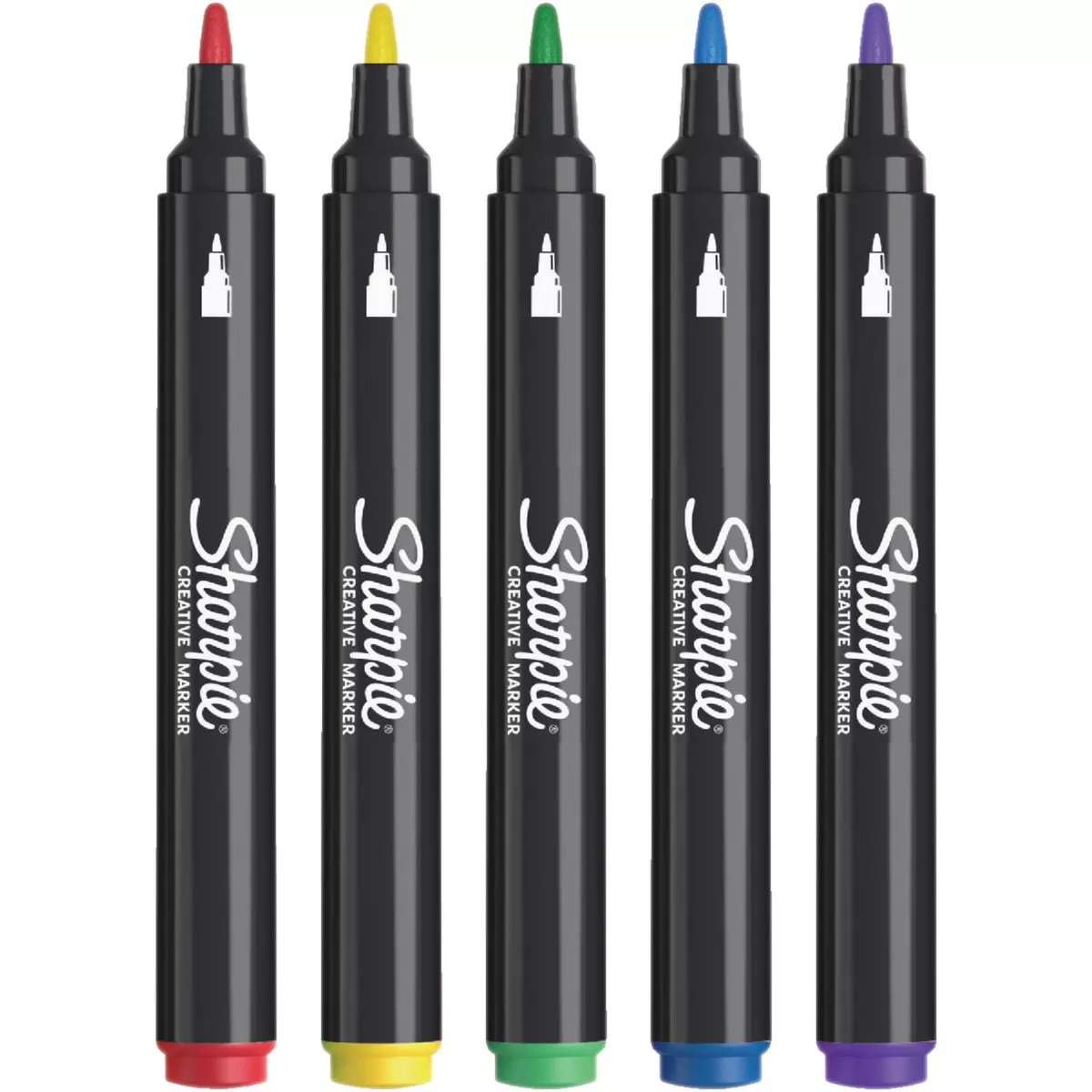 Sharpie Assorted Colors Water-Based Acrylic Bullet Tip Creative Markers (5-Pack)