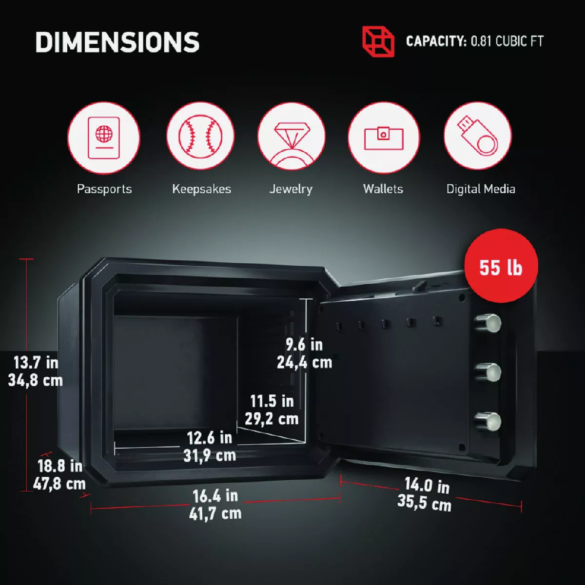 SentrySafe 0.8 Cu. Ft. Fire & Waterproof Digital Safe - photo 4