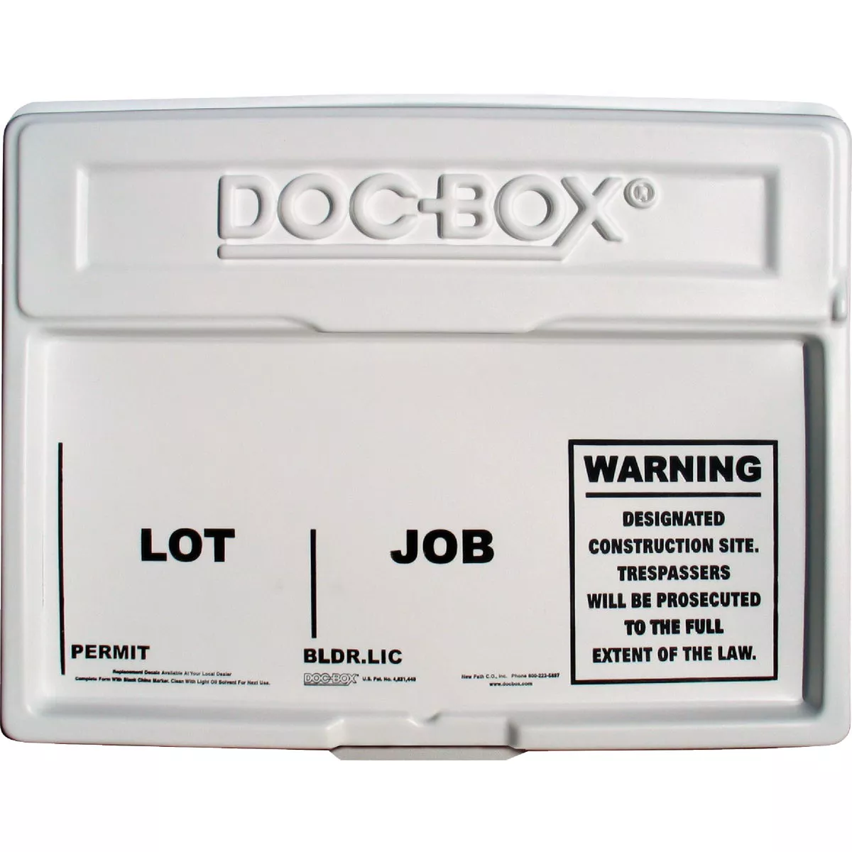 Doc-Box 21 In. x 27 In. x 4 In. Outdoor/Indoor Standard Posting Permit Box
