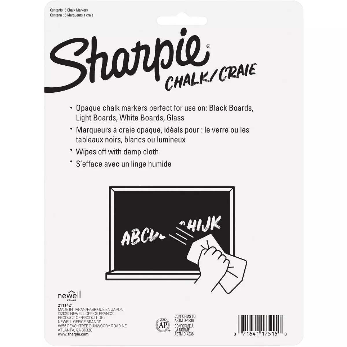Sharpie Assorted Color Medium Tip Chalk Markers (5-Pack) - photo 4