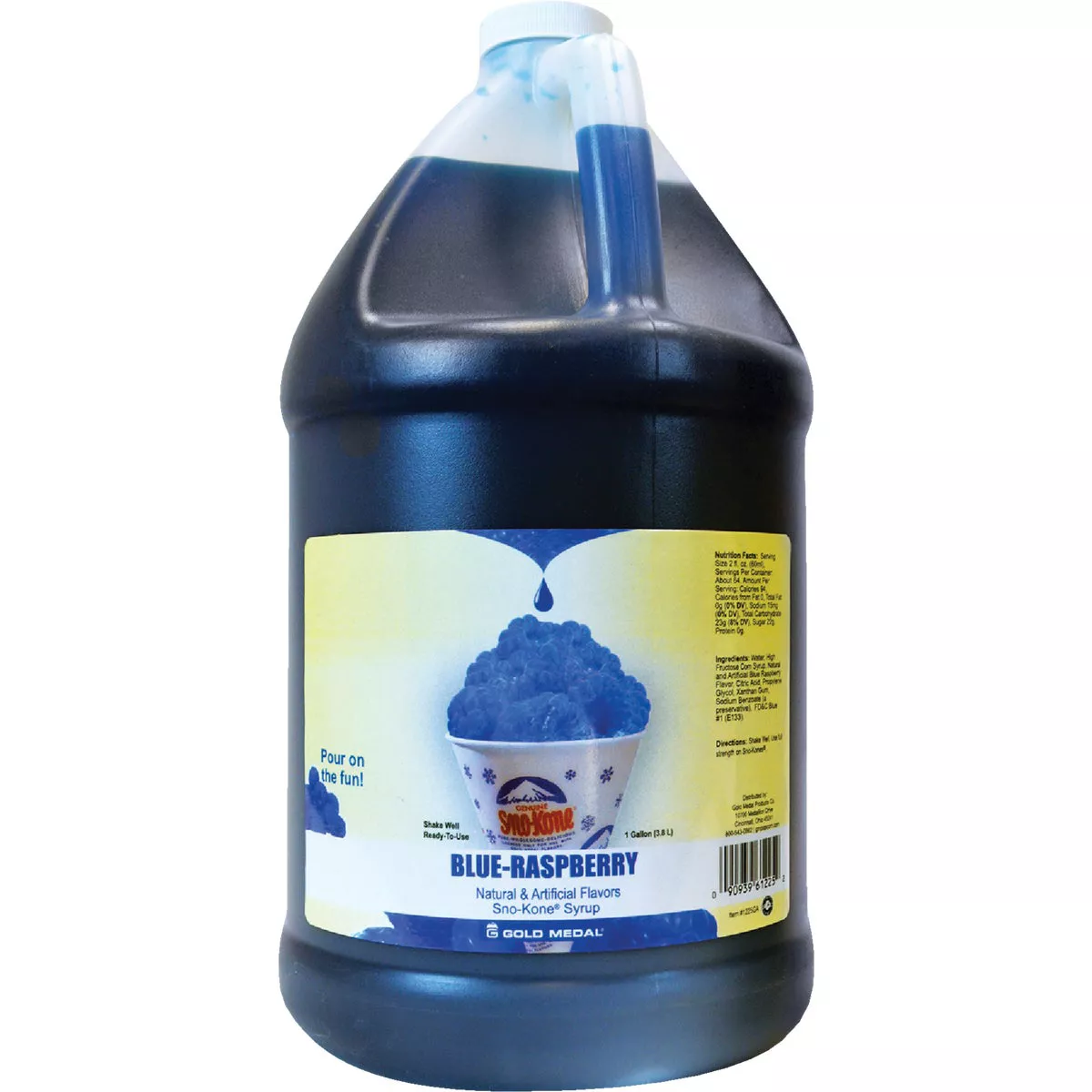 Gold Medal Blue Raspberry Sno-Kone Syrup, 1 Gal.