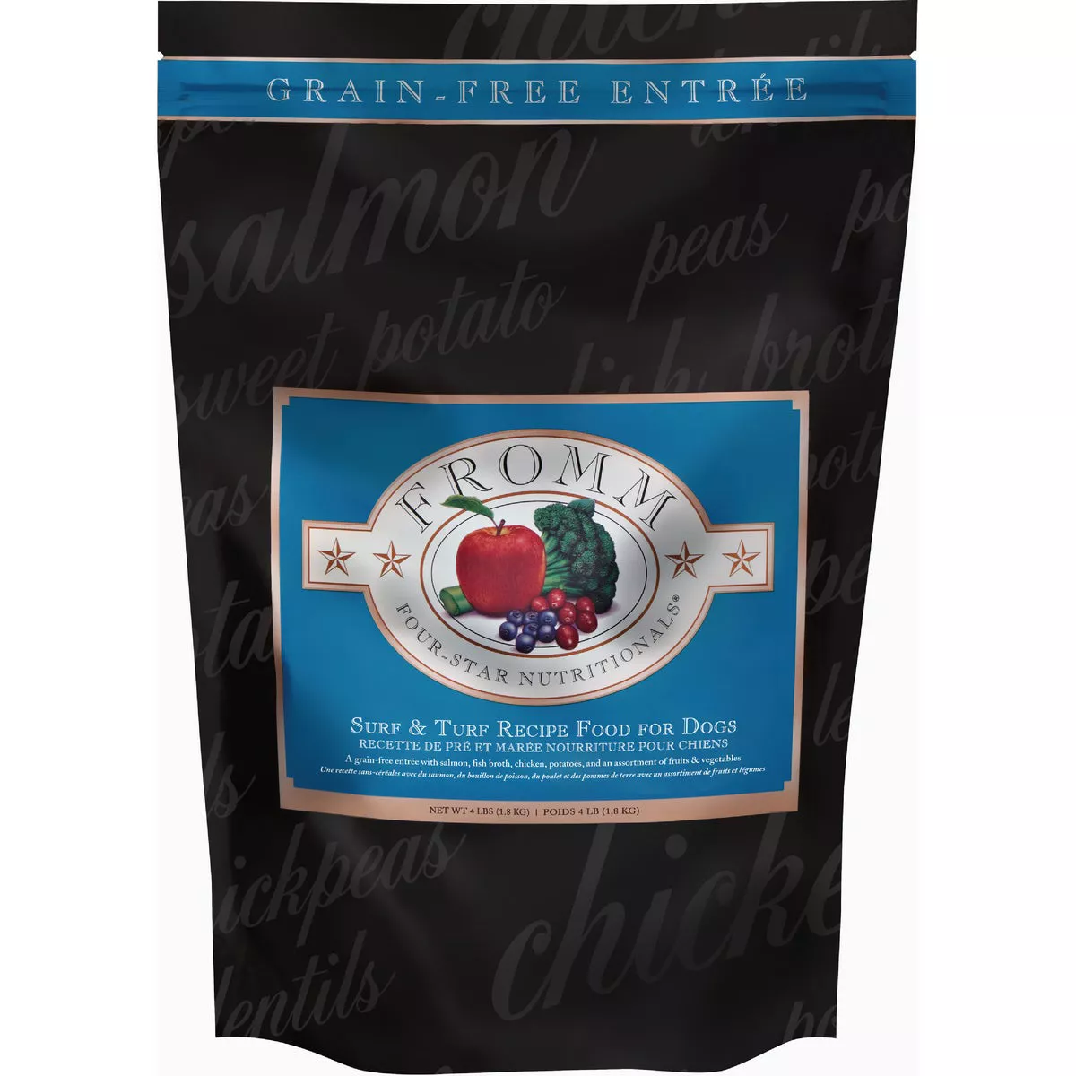 Fromm Four-Star Nutritionals Surf & Turf Recipe Dry Dog Food, 4 Lb.