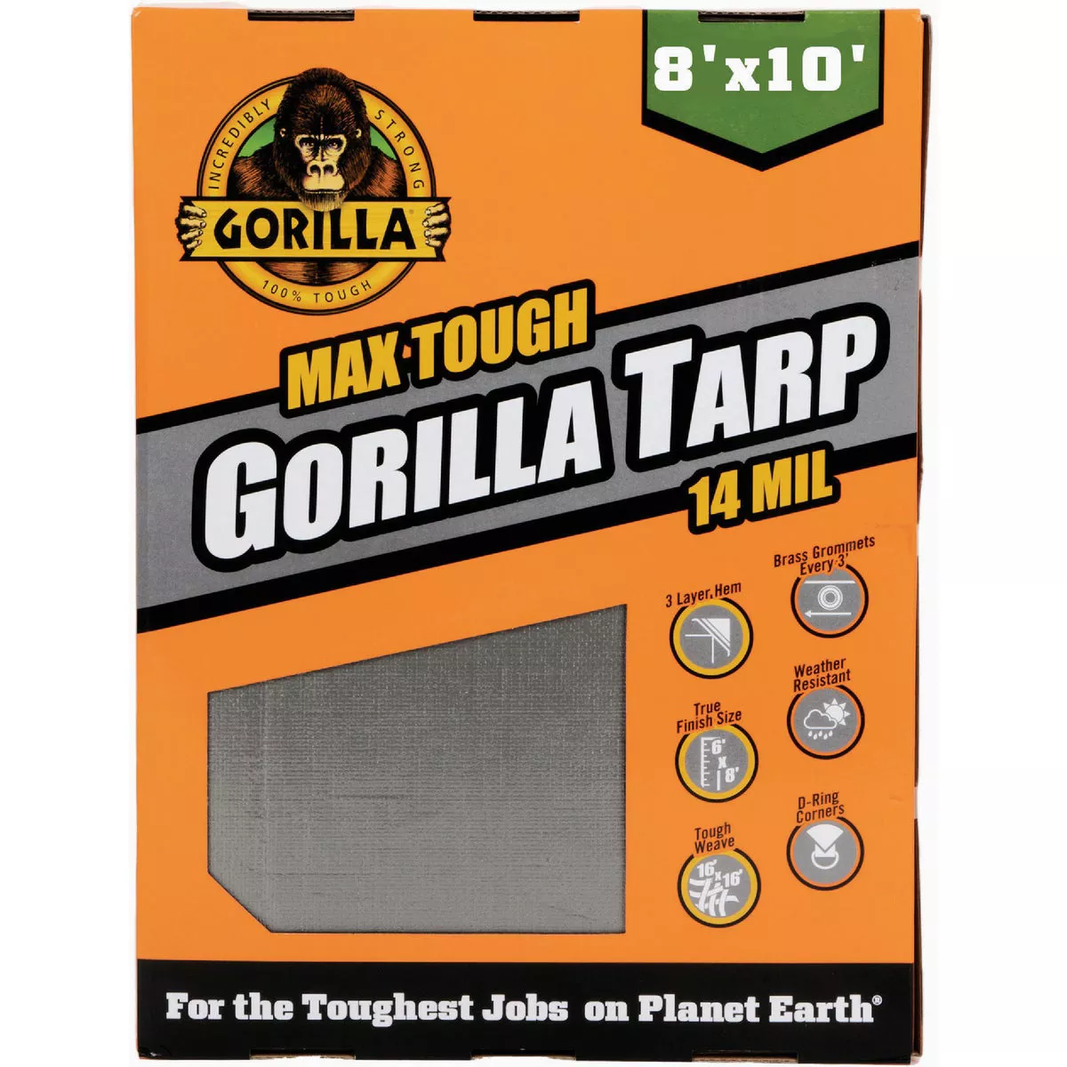 Gorilla Silver 16x16 Weave 8 Ft. x 10 Ft. Tarp