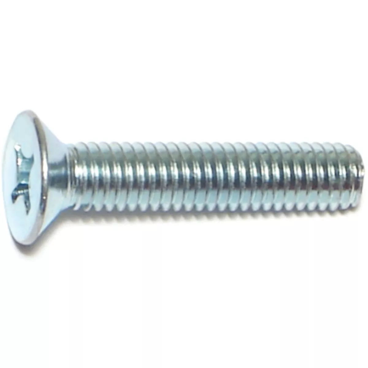 Midwest Fastener 6mm-1.0 x 30mm Zinc Plated Class 4.8 Steel Coarse Thread Phillips Flat Head Machine Screws (15 Ct.)
